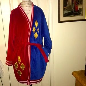 Property of the joker midi plush robe pockets